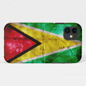 Vlag van Weathered Guyana Case-Mate iPhone Case (Achterkant (horizontaal))