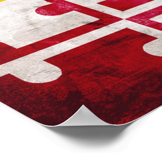 Vlag van Weathered Maryland Poster (Hoek)