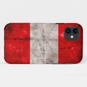 Vlag van Weathered Peru Case-Mate iPhone Case (Achterkant (horizontaal))