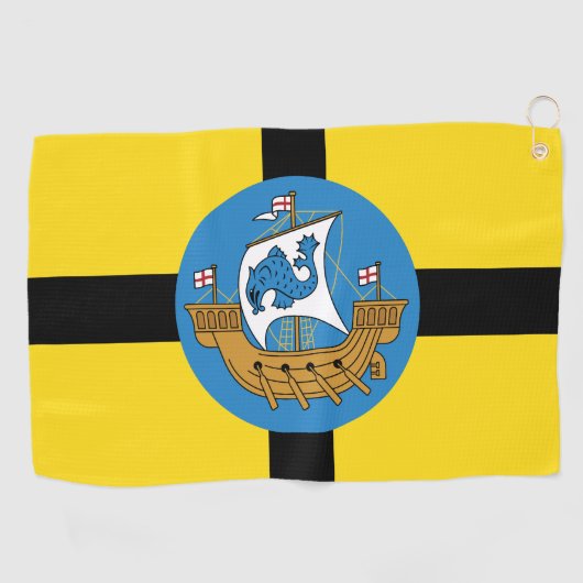 Vlag van Wellington City, Nieuw-Zeeland Golfhanddoek (Horizontaal)