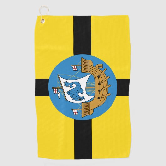 Vlag van Wellington City, Nieuw-Zeeland Golfhanddoek (Voorkant)