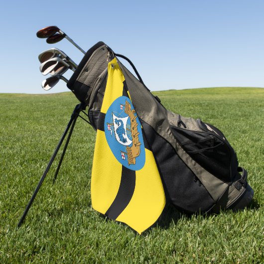 Vlag van Wellington City, Nieuw-Zeeland Golfhanddoek (Groen)