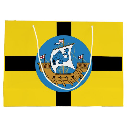 Vlag van Wellington City, Nieuw-Zeeland Groot Cadeauzakje (Achterkant)