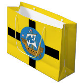 Vlag van Wellington City, Nieuw-Zeeland Groot Cadeauzakje (Voorkant Gekanteld)