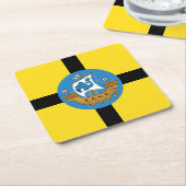 Vlag van Wellington City, Nieuw-Zeeland Kartonnen Onderzetters (Schuin)