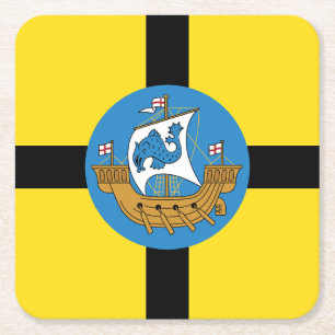 Vlag van Wellington City, Nieuw-Zeeland Kartonnen Onderzetters