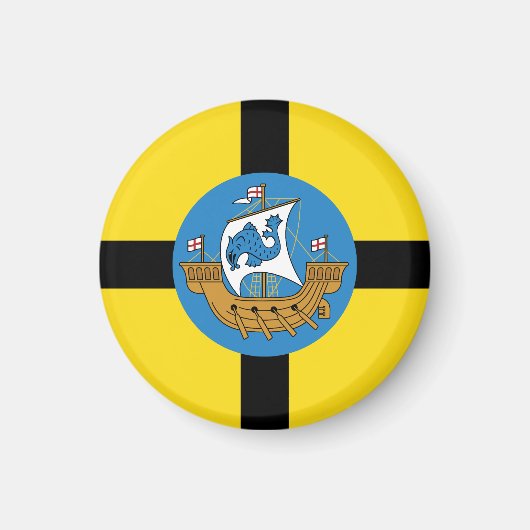 Vlag van Wellington City, Nieuw-Zeeland Magnet (Voorkant)