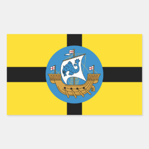Vlag van Wellington City, Nieuw-Zeeland Magnet Rechthoekige Sticker