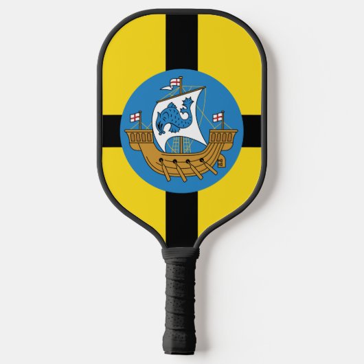 Vlag van Wellington City, Nieuw-Zeeland Pickleball Paddle (Achterkant)