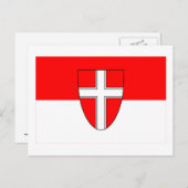 Vlag van Wenen, Oostenrijk Briefkaart (Voorkant / Achterkant)