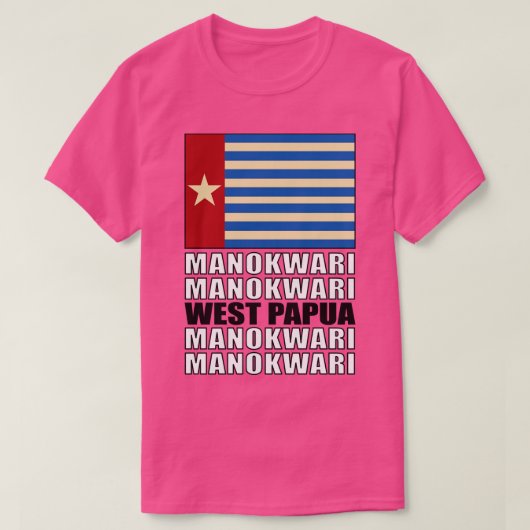 Vlag van West-Papoea T-shirt (Design voorkant)