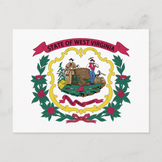 Vlag van West Virginia Briefkaart (Voorkant)
