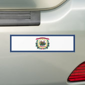 Vlag van West Virginia Bumpersticker (Op auto)