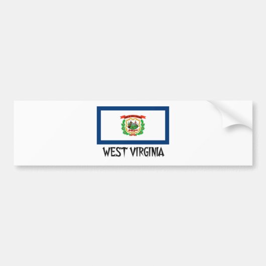 Vlag van West Virginia Bumpersticker (Voorkant)