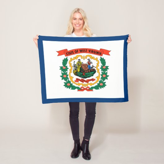 Vlag van West Virginia Fleece Deken (In situ)