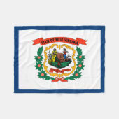 Vlag van West Virginia Fleece Deken (Voorkant (Horizontaal))