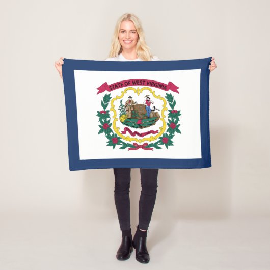 Vlag van West Virginia Fleece Deken (In situ)