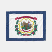 Vlag van West Virginia Fleece Deken (Voorkant (Horizontaal))