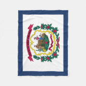 Vlag van West Virginia Fleece Deken (Voorkant)