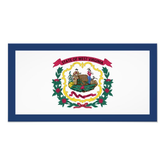 Vlag van West Virginia Foto Afdruk (Voorkant)
