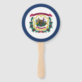 Vlag van West Virginia Handwaaier (Achterkant)