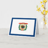 Vlag van West Virginia Kaart (Gele Bloem)