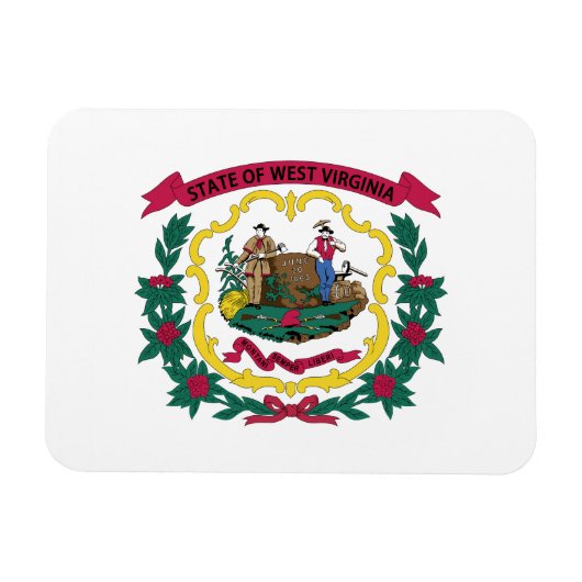 Vlag van West Virginia Magneet (Horizontaal)