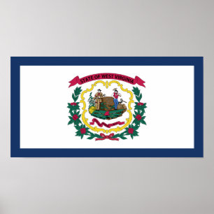 Vlag van West Virginia Poster