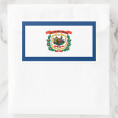 vlag van West-Virginia Rechthoekige Sticker (Tas)