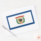 vlag van West-Virginia Rechthoekige Sticker (Envelop)