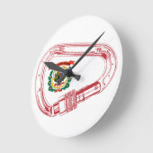 Vlag van West-Virginia Ronde Klok (Hoek)