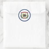Vlag van West Virginia Ronde Sticker (Tas)