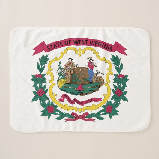 Vlag van West Virginia Sherpa Deken (Voorkant (horizontaal))