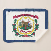 Vlag van West Virginia Sherpa Deken (Voorkant (horizontaal))