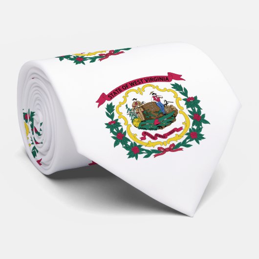 Vlag van West Virginia Stropdas (Opgerold)