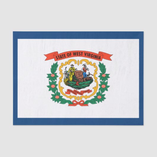 Vlag van West Virginia Tissuepapier (Voorkant)