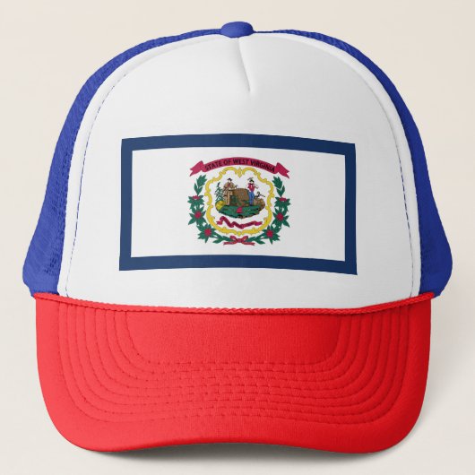 Vlag van West Virginia Trucker Pet (Voorkant)
