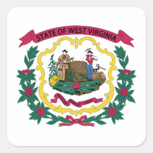 Vlag van West Virginia Vierkante Sticker