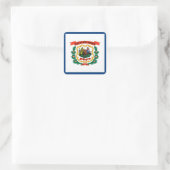 Vlag van West Virginia Vierkante Sticker (Tas)