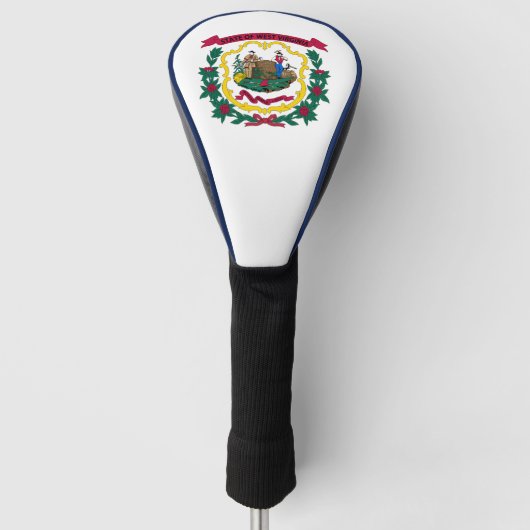 Vlag van West Virginia, VS Golfheadcover (Voorkant)