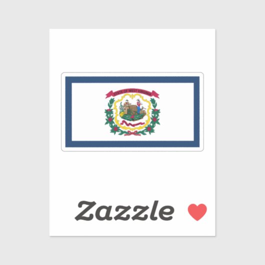 Vlag van West Virginia, VS Sticker (Vel)