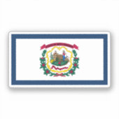 Vlag van West Virginia, VS Sticker (Voorkant)