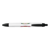 Vlag van West Virginia Zwarte Inkt Pen (Achterkant)