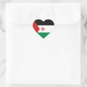 Vlag van Westelijke Sahara Hartsticker Hart Sticker (Tas)