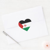 Vlag van Westelijke Sahara Hartsticker Hart Sticker (Envelop)