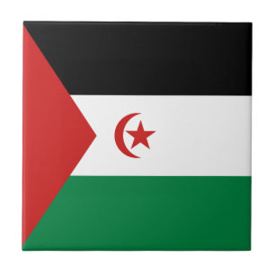 Vlag van Westelijke Sahara Keramische Tegel Tegeltje