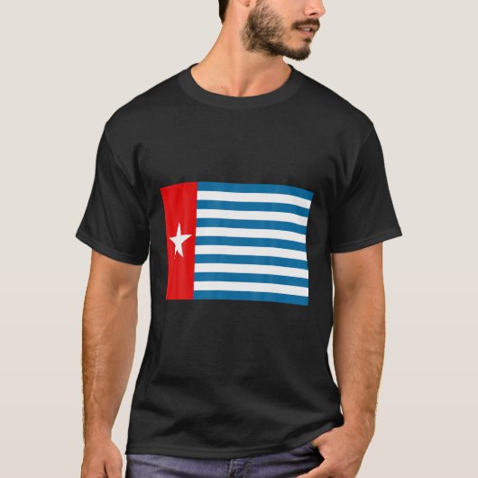 Vlag van Western-Nieuw-Guinea, Indonesië T-shirt (Voorkant)