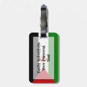 Vlag van Westerne Sahara - Easy ID Personal Bagagelabel (Achterkant verticaal)