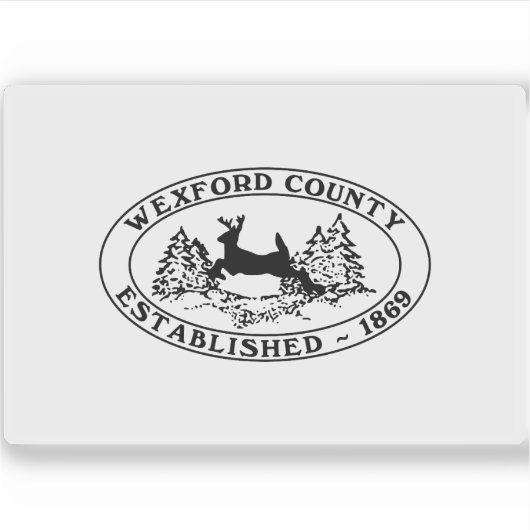Vlag van Wexford County, Michigan Sticker (Voorkant)
