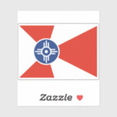 Vlag van Wichita, Kansas Sticker (Vel)